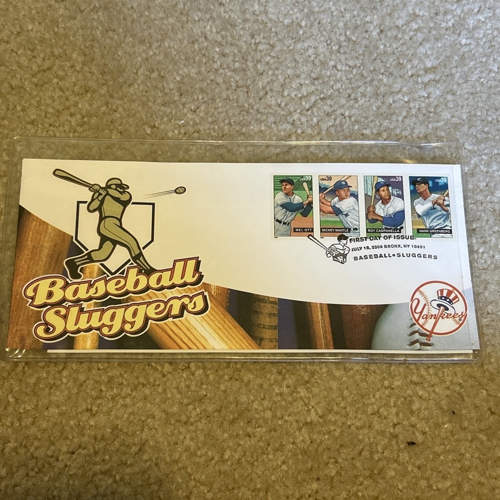 USPS 1st Day Ceremony Program #4080-83 Baseball Sluggers Ott Mantle Greenberg